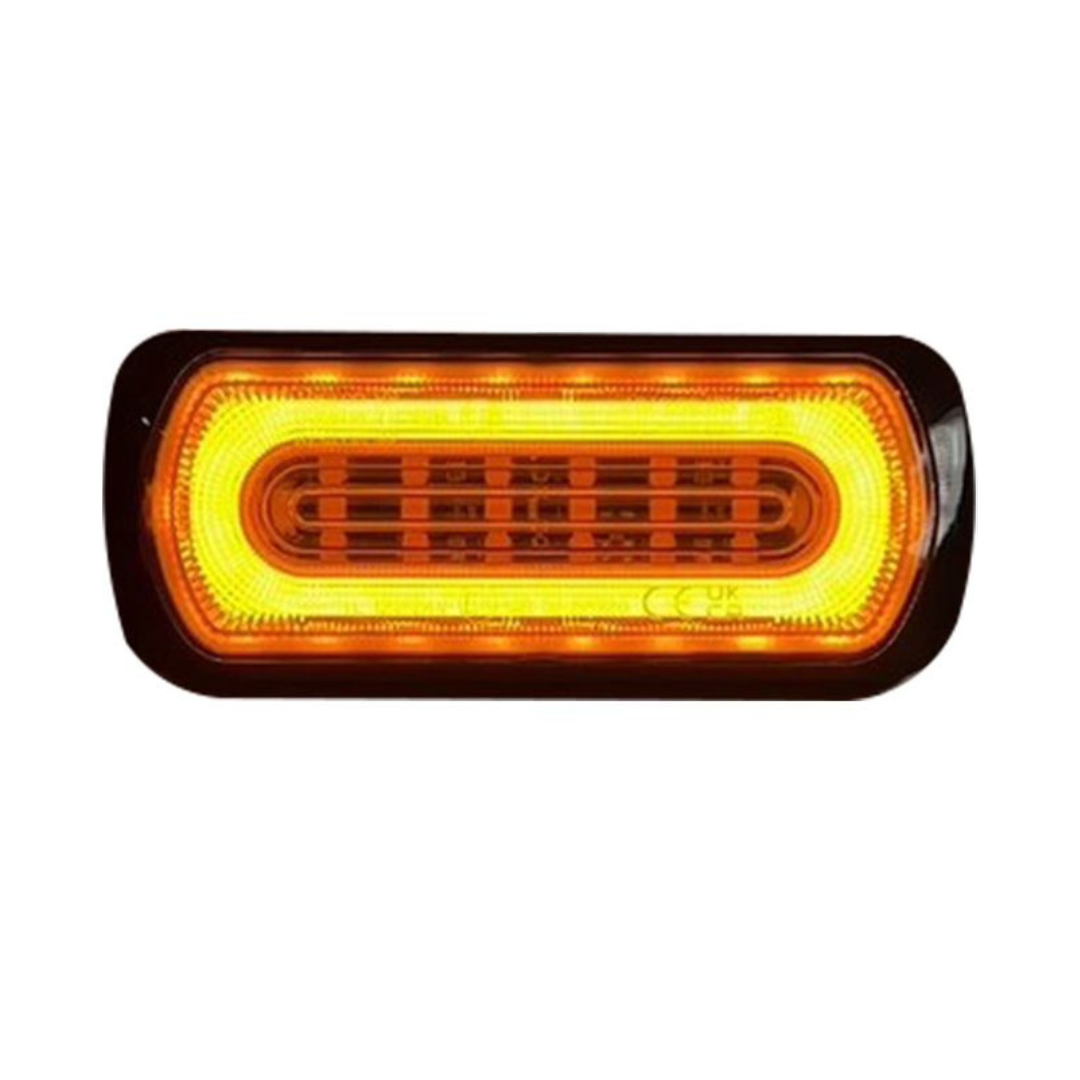 Apollo Amber (132mm) - Strobe (6 LED) Bolt Mounting With Amber DI