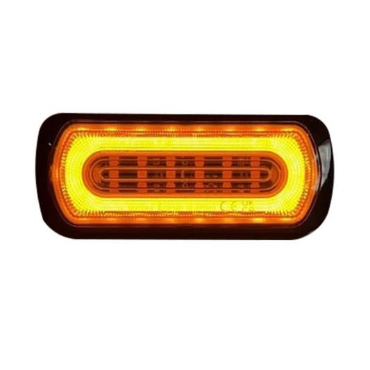 Apollo Amber (132mm) - Strobe (6 LED) Bolt Mounting With Amber DI