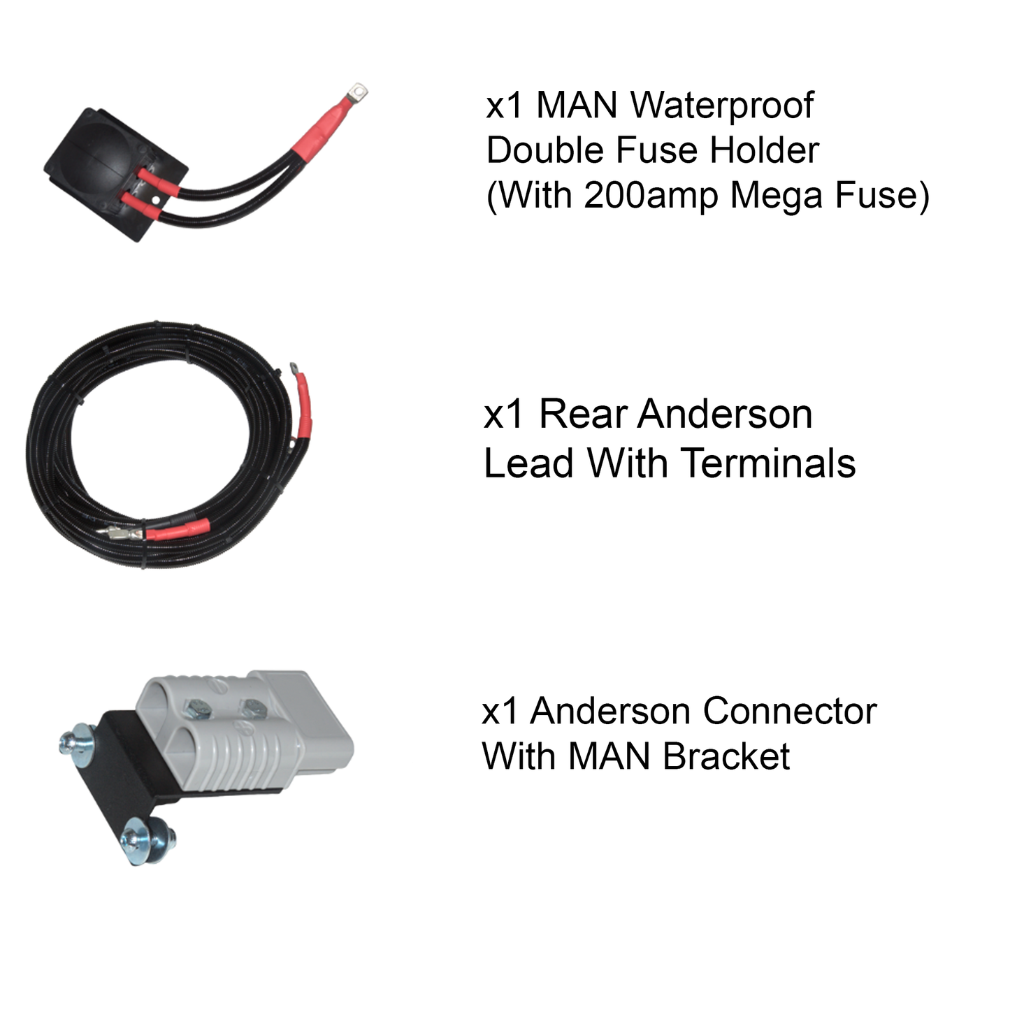 MAN TG3 - Anderson Lead Kit - Battery Rear