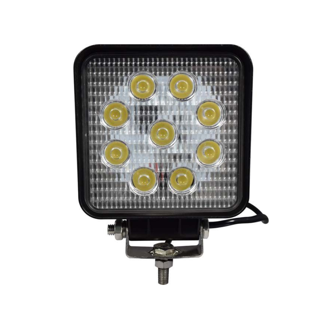 Theseus (108mm) - Square Work Lamp (9 LED) Bolt Bracket