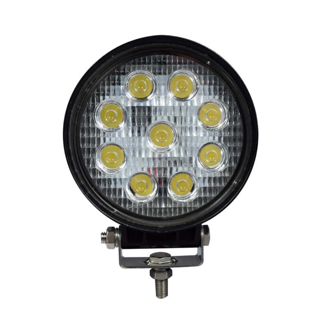 Hermes (115mm) - Circular Work Lamp (9 LED) Bracket Mounting