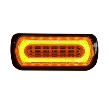 Apollo Amber (132mm) - Strobe (6 LED) Bolt Mounting With Amber DI