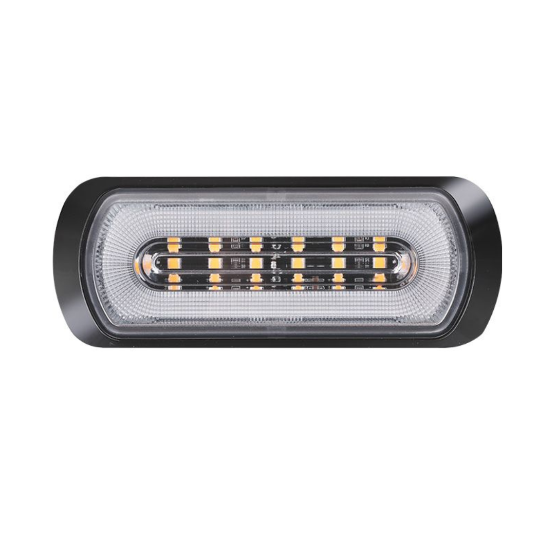 Apollo Amber (132mm) - Strobe (6 LED) Bolt Mounting With Amber DI