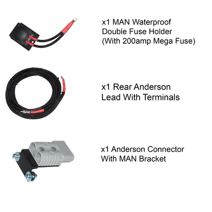MAN TG3 -  Anderson Lead Kit - Battery Rear