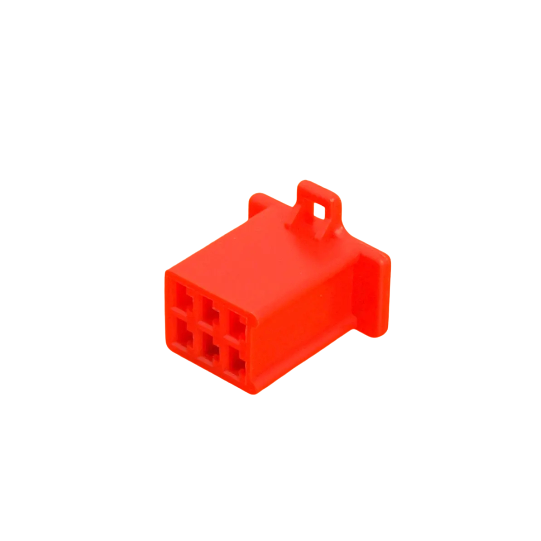 6 Way Male 2.8mm Mini Latch Housing - Multiple Colours