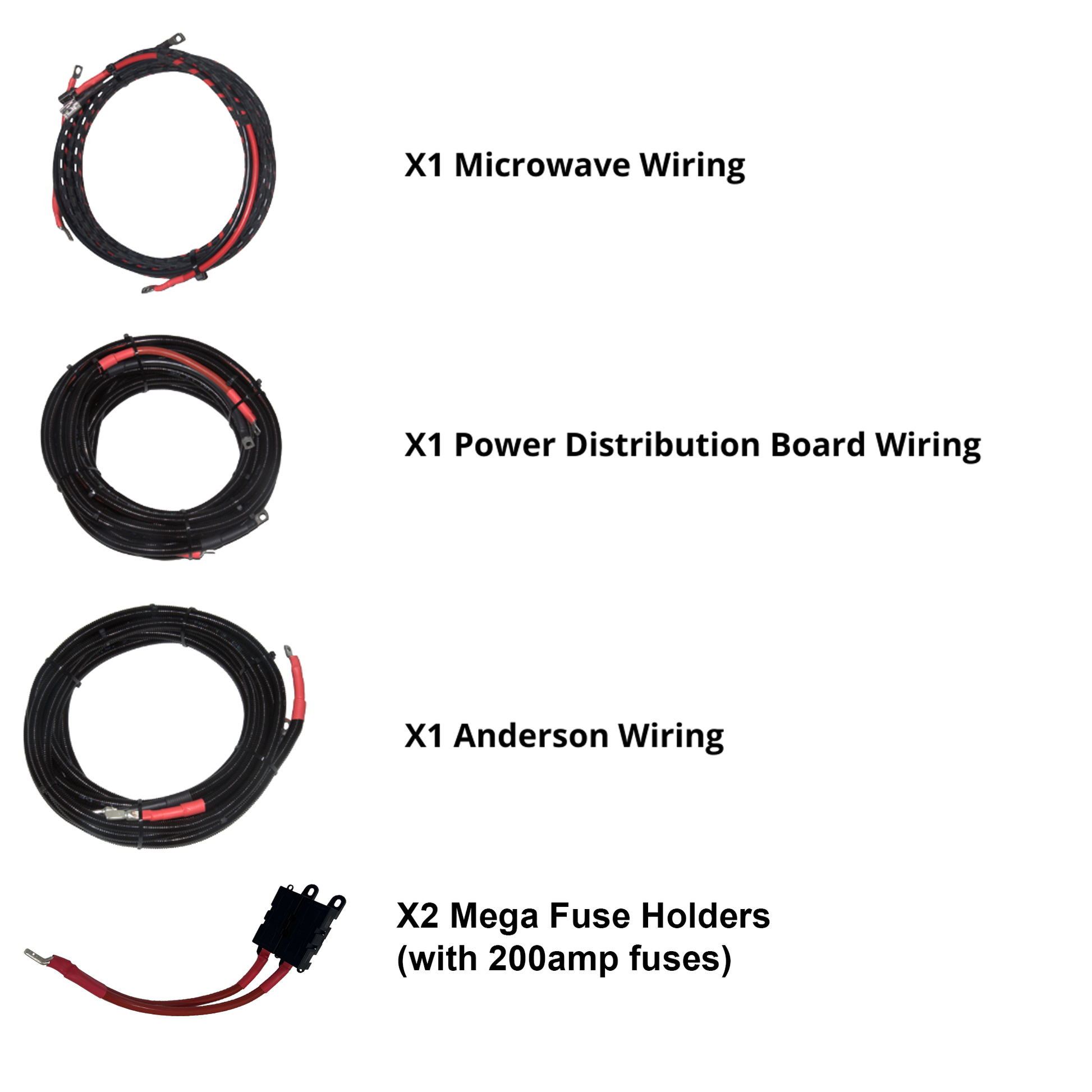 MAN TG3 - Microwave Harness & Anderson Lead Combi - Battery Side Kit